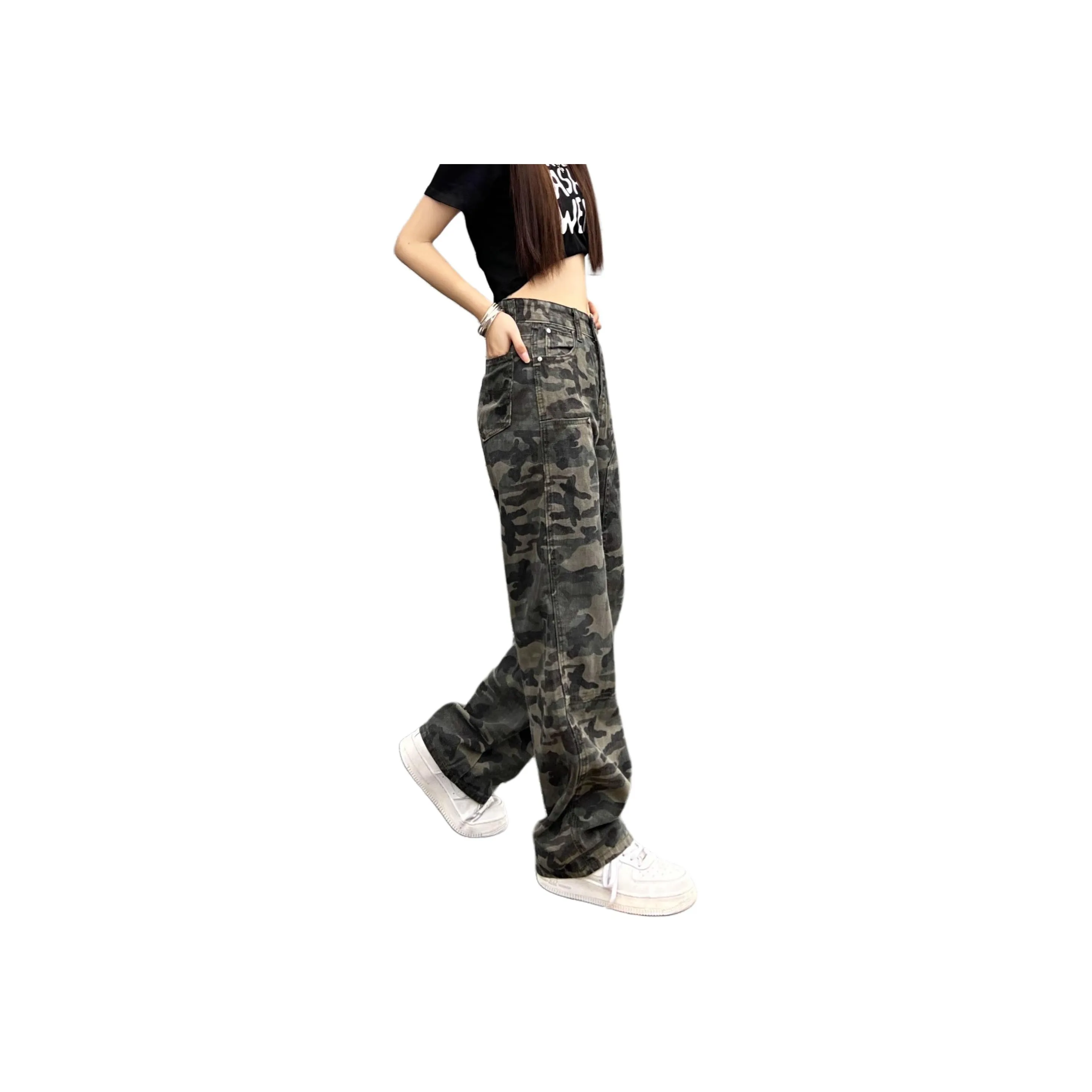 RENBEN Summer Jeans Unisex Camouflage Casual Cargo Pants