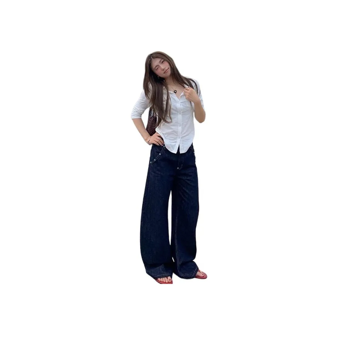 YEARNED Темно-синие женские джинсы