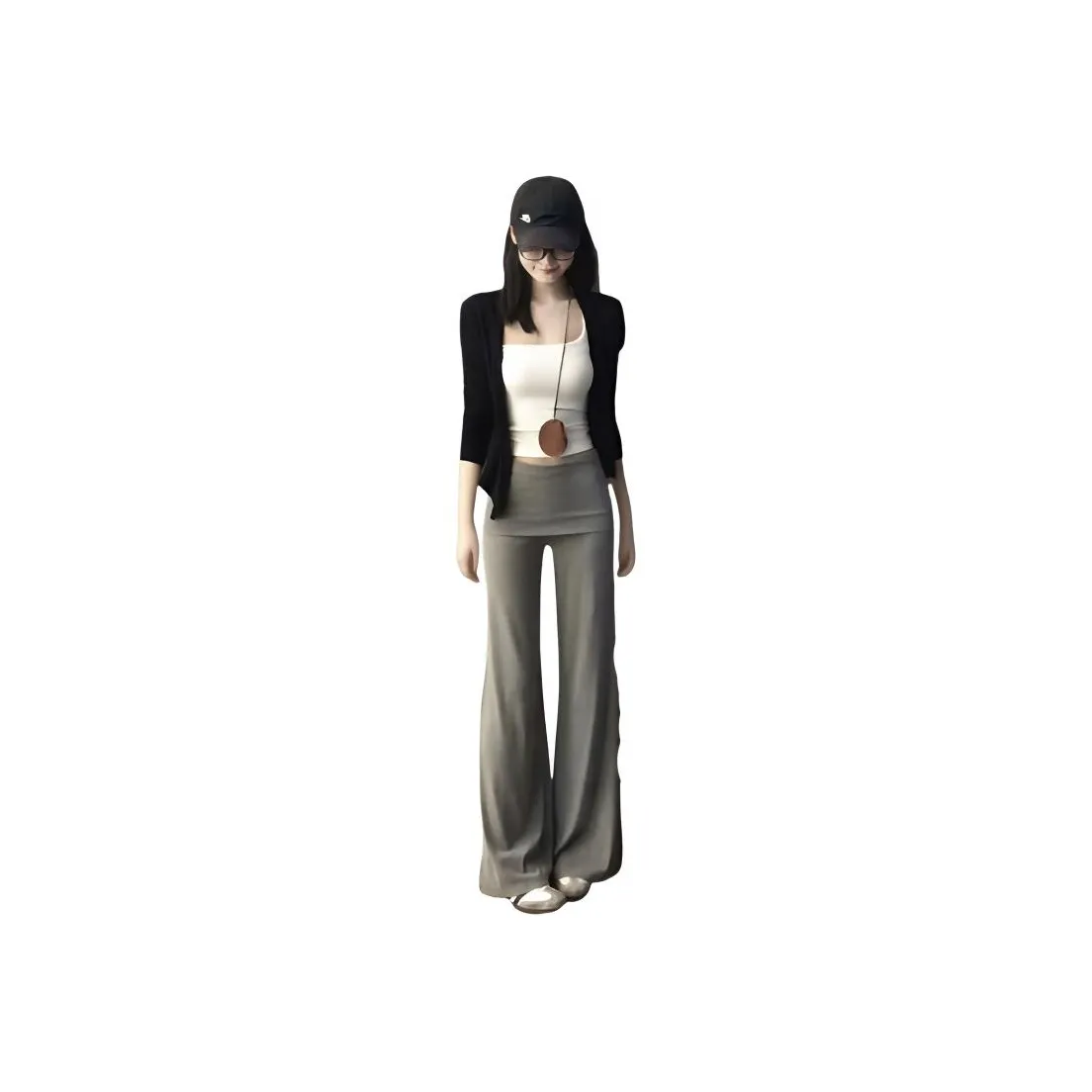 QYPRF Женские Комплект Кардиган + Топ на бретелях + Брюки Женские Повседневные Костюмы