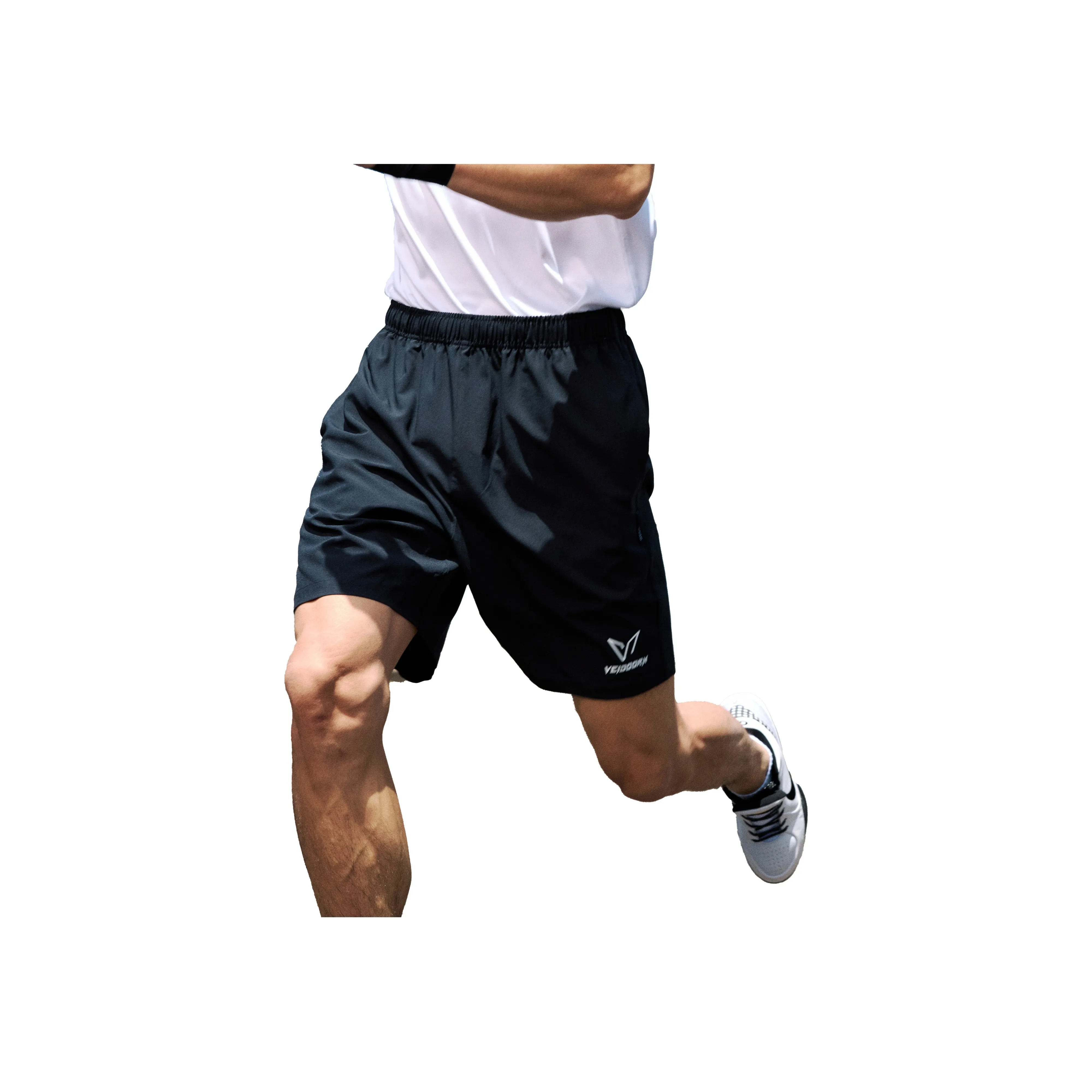 VEIDOORN Спортивные шорты до колена унисекс черные