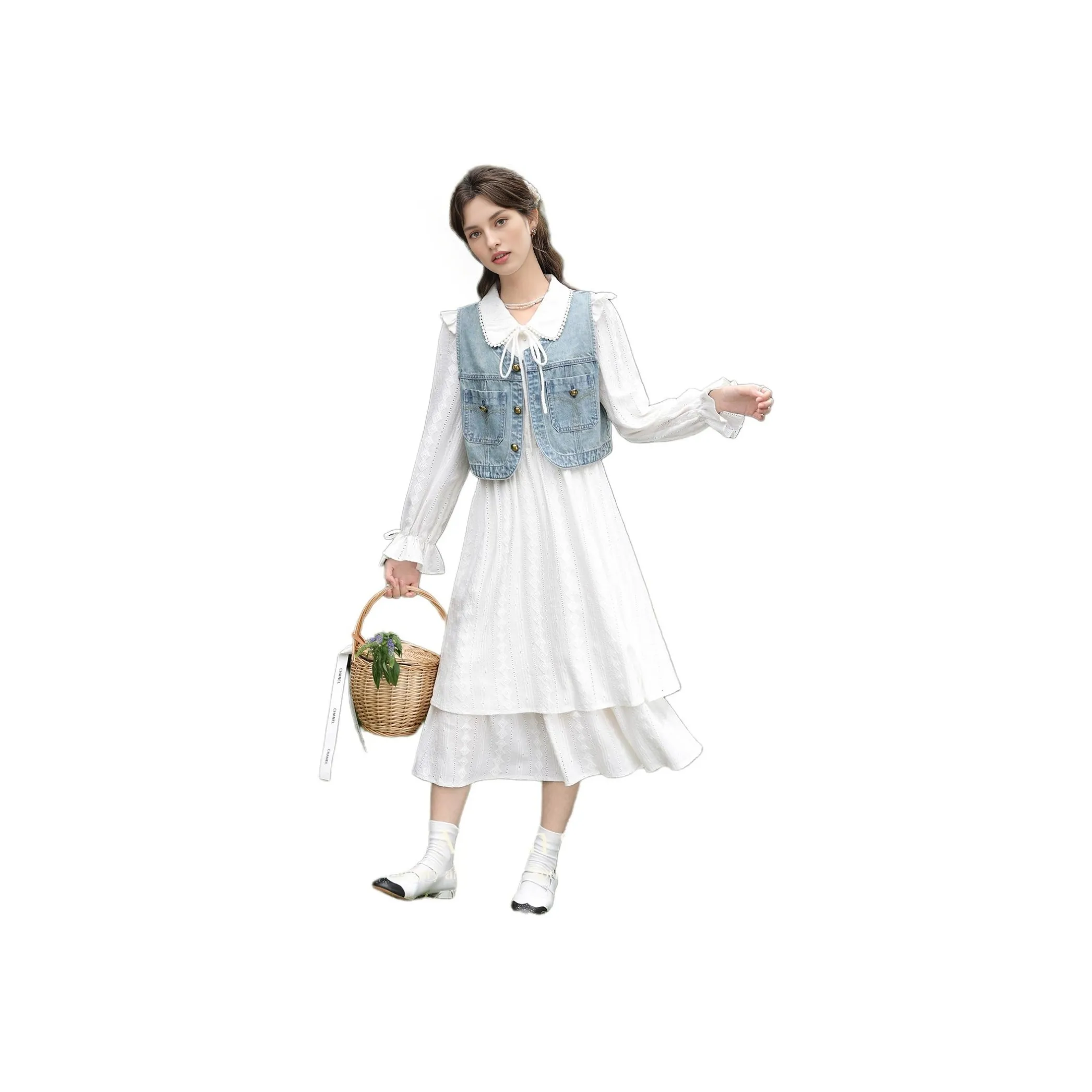 Alxnan Абрикос, Пуговица Передняя часть, Открываемые Женские Комплекты с юбкой