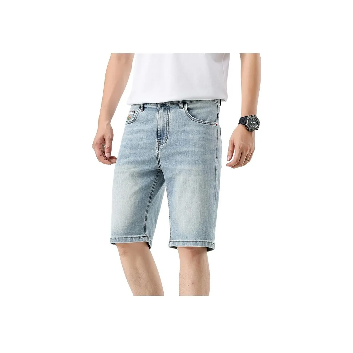 ZENGZHI Летние джинсовые шорты для мужчин