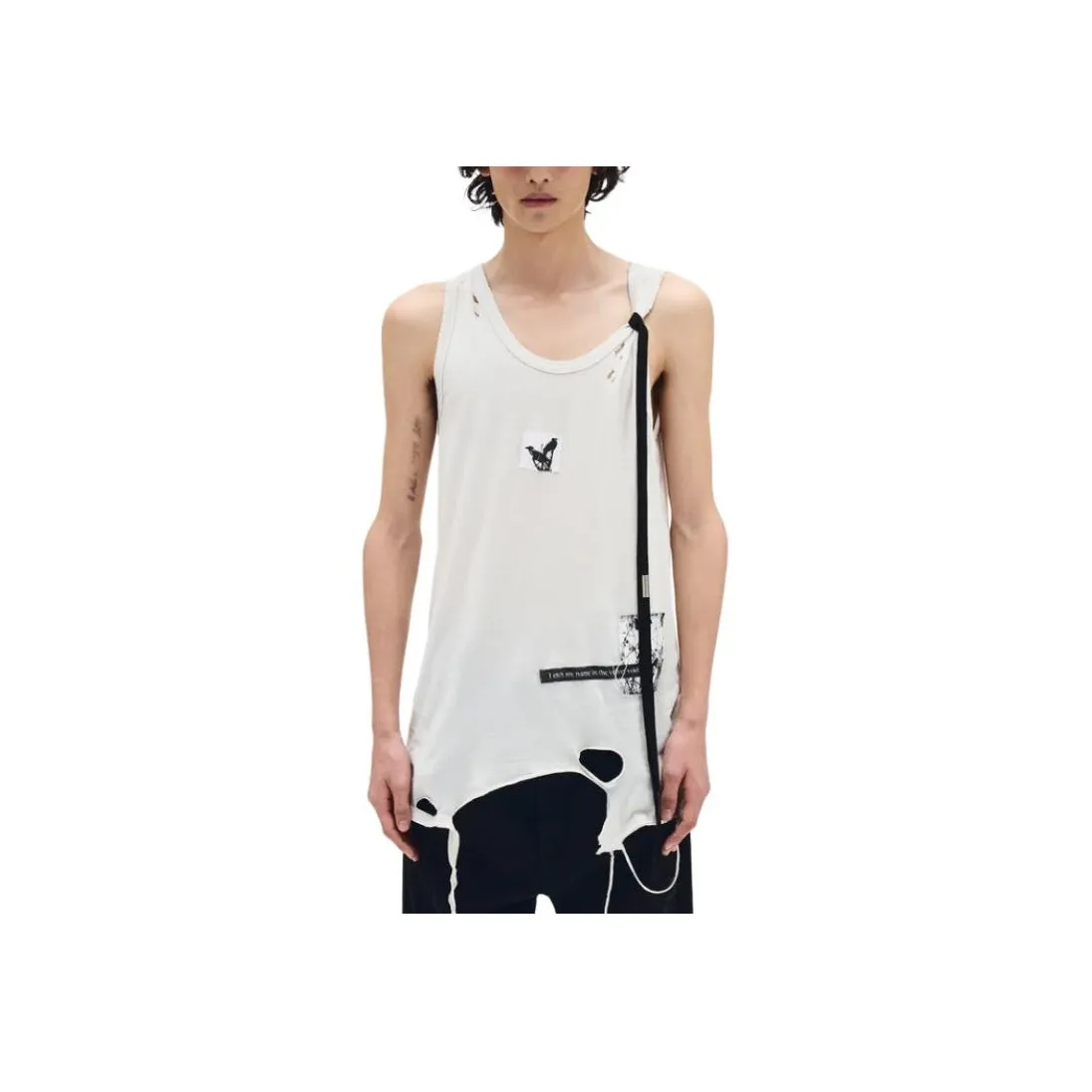 Ann Demeulemeester Logo Patch Tank Top
