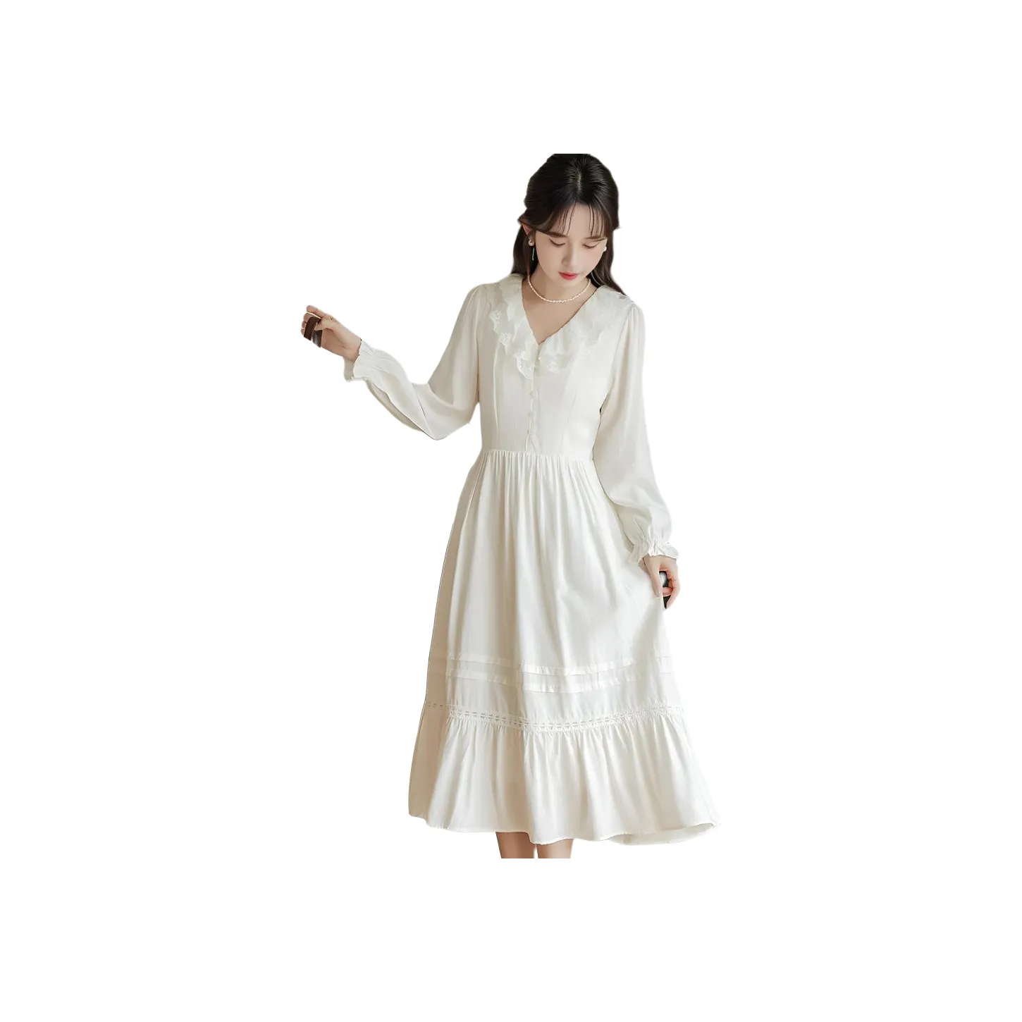 ZUKIZUKI Длинное платье с длинными рукавами женское