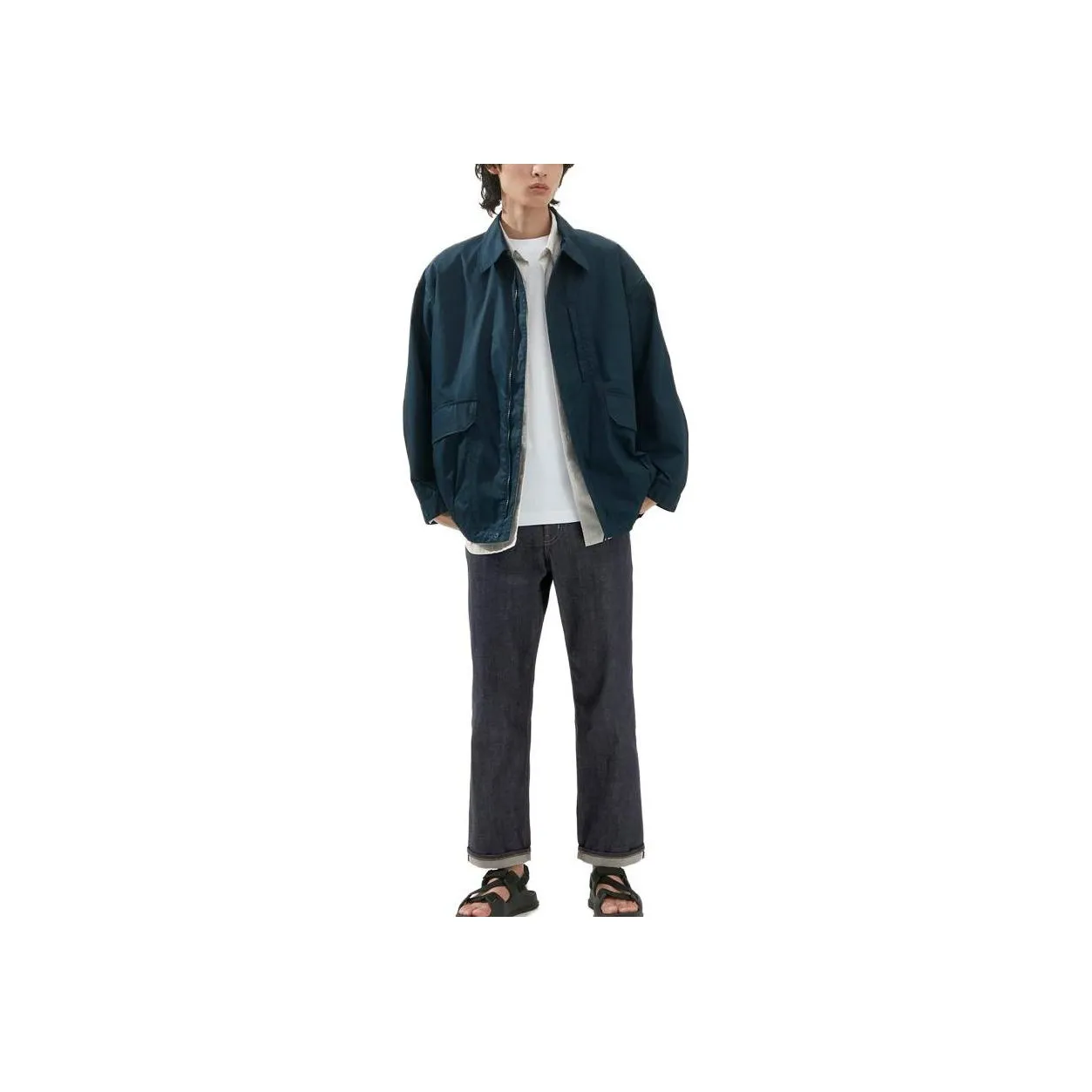 UNIQLO Темно-синие мужские джинсы