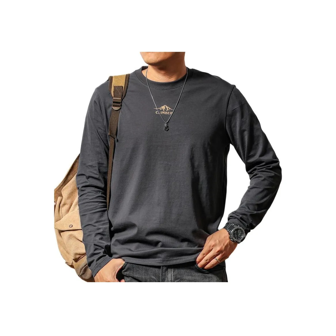 Seasonal Words Мужская футболка серого цвета