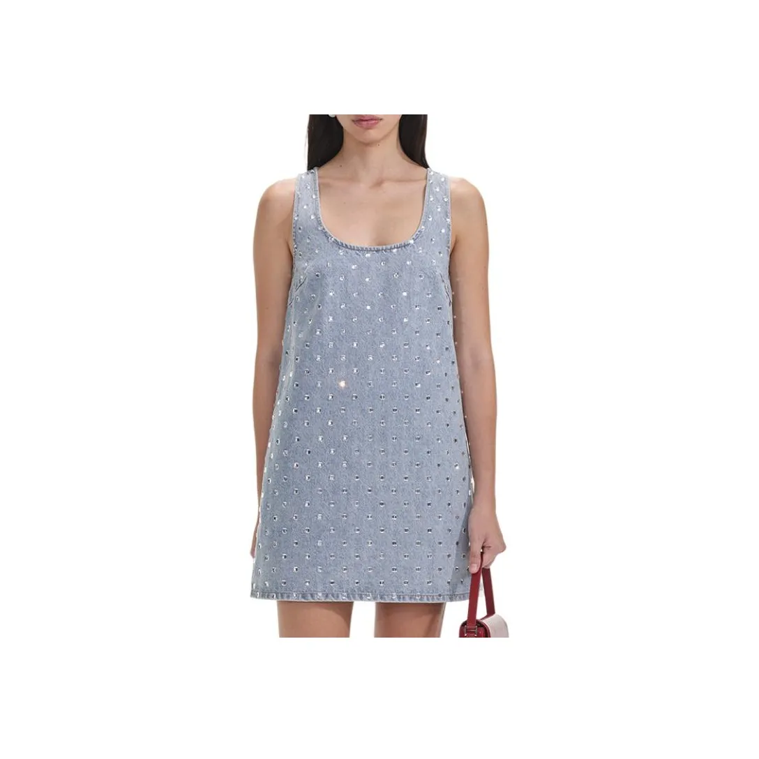 Self portrait Embellished Denim Mini Dress