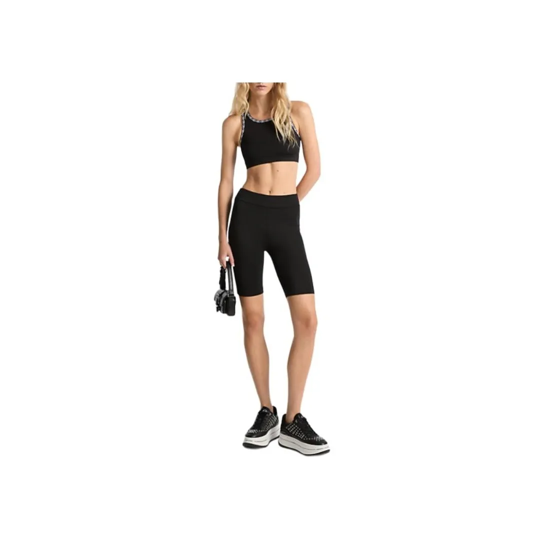 MICHAEL KORS Logo Tape Stretch Nylon Biker Shorts