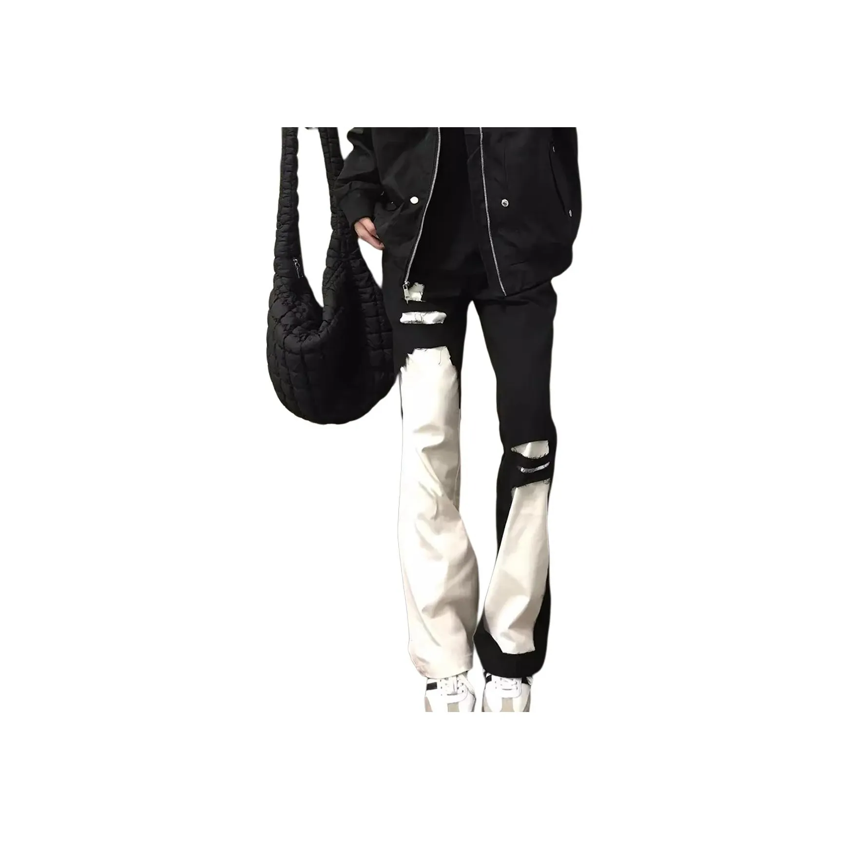 SRCG Черный Белый Женские Джинсы