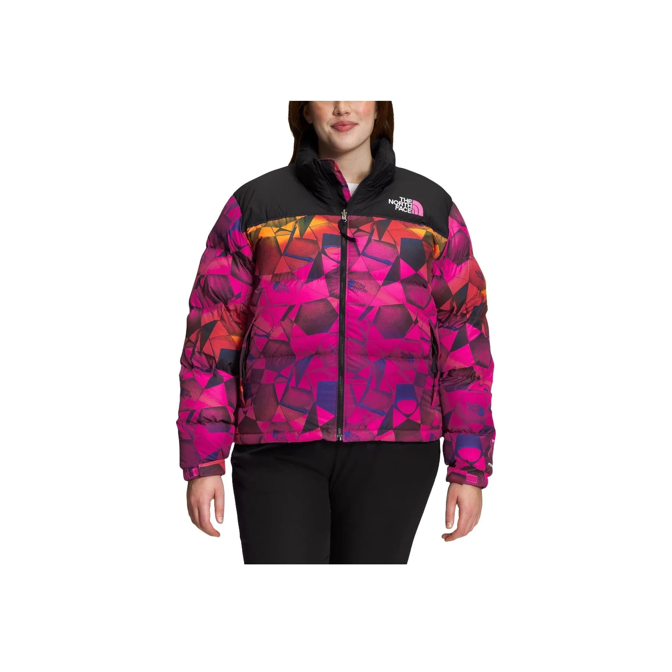 THE NORTH FACE 1996 Collection Nuptse Down Jackets & Coats Women's Pink Adventure Print