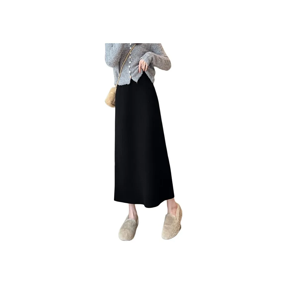 YINLEI Женские вязаные длинные юбки