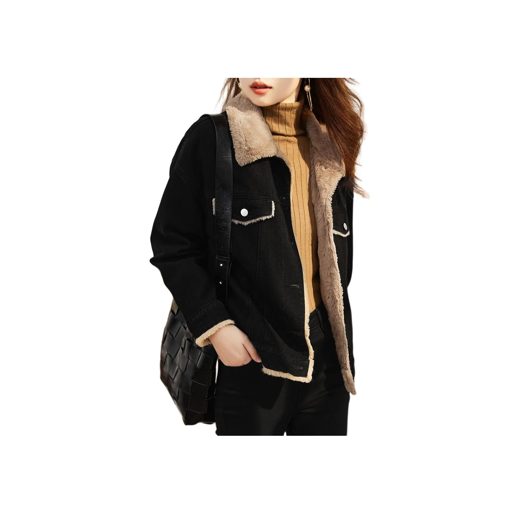 Mo Han Yi Mei Denim Куртка Женская Черная