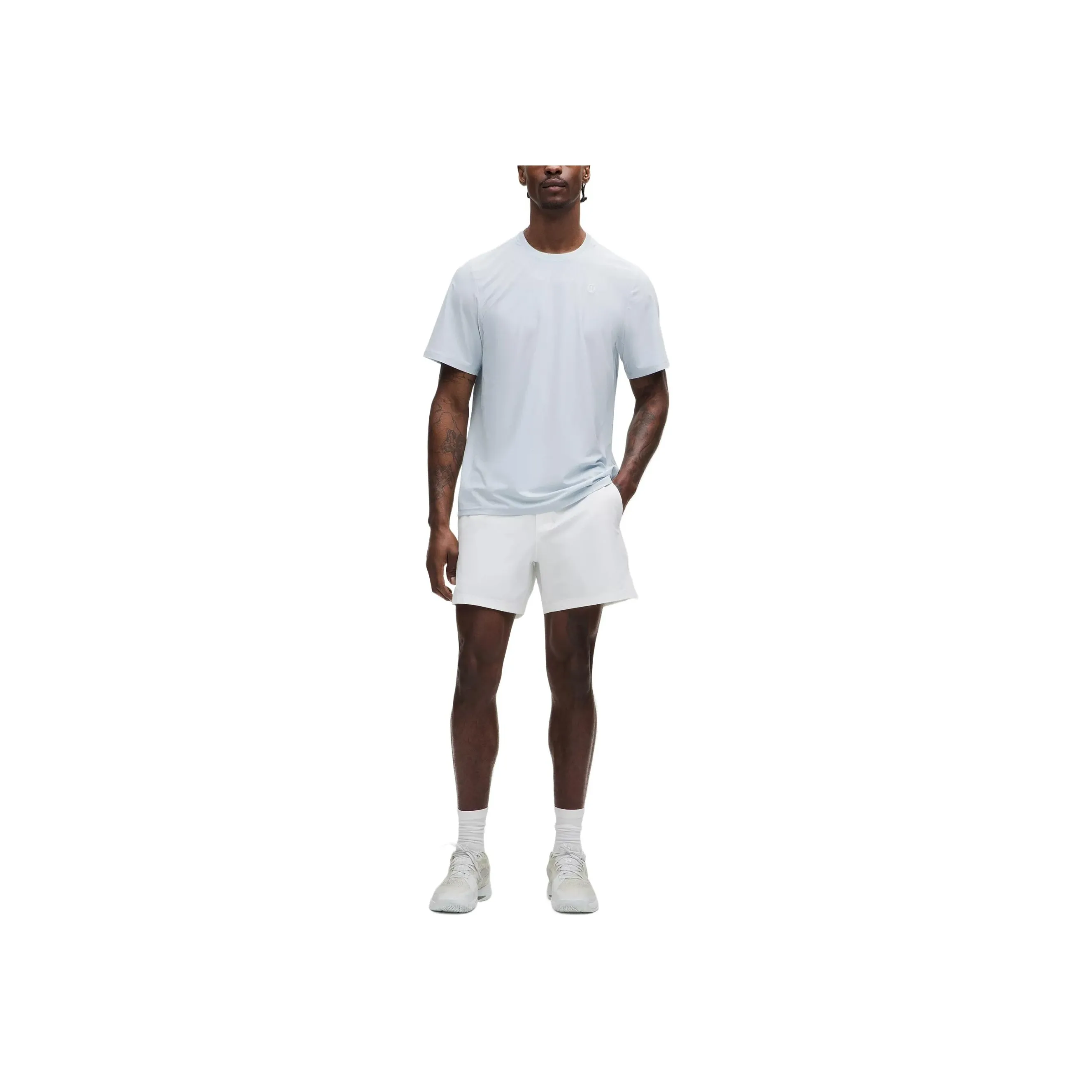 Lululemon UV Protective Striped Mesh Tennis T Shirt Men's