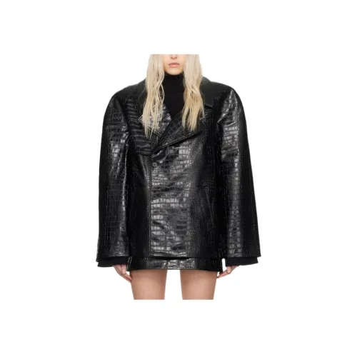 THE FRANKIE SHOP Черные женские кожаные куртки