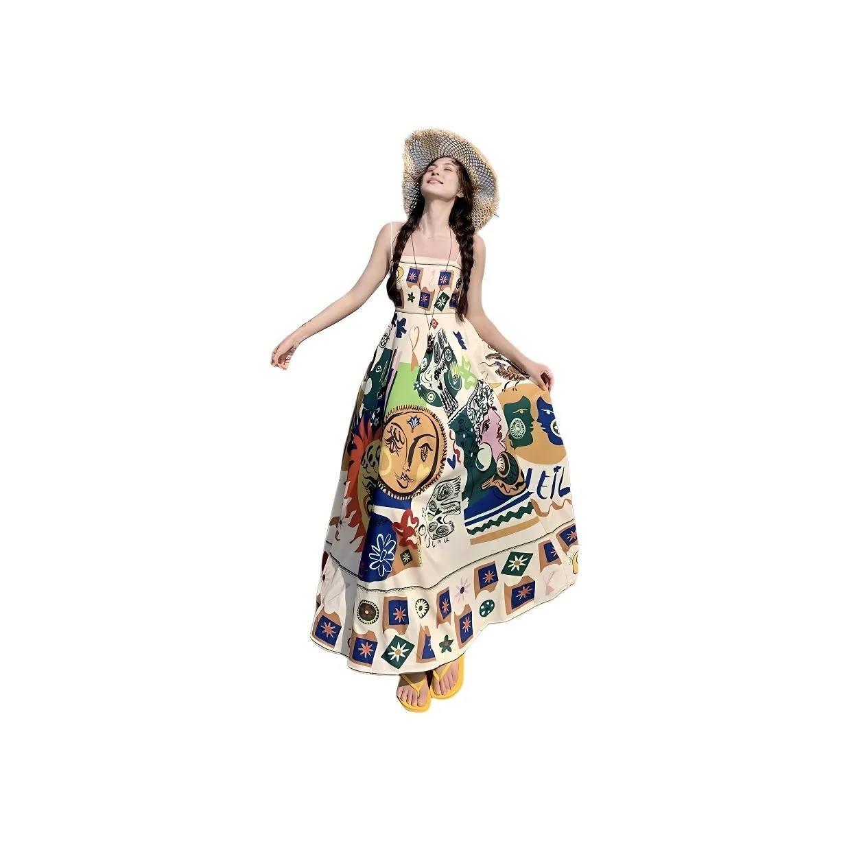 ZCDECO Граффити Женские Слиплатья