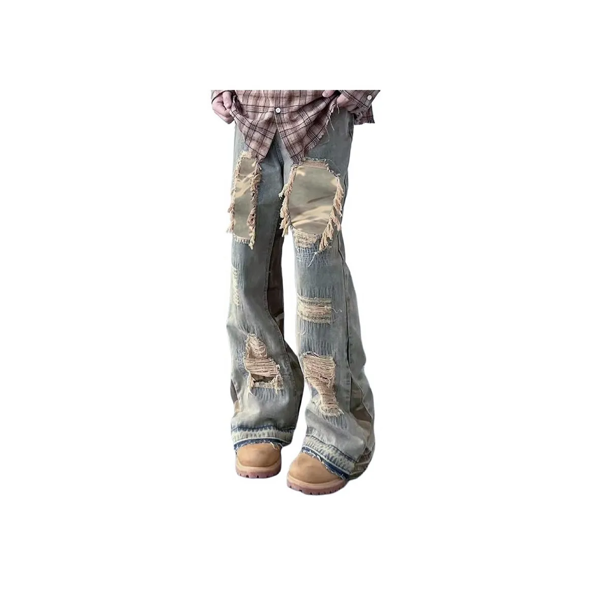 MGXEK Jeans Unisex Yellow Mud