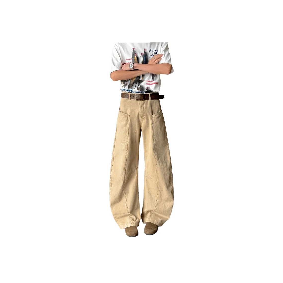NVRFRGT Jeans Unisex Brown