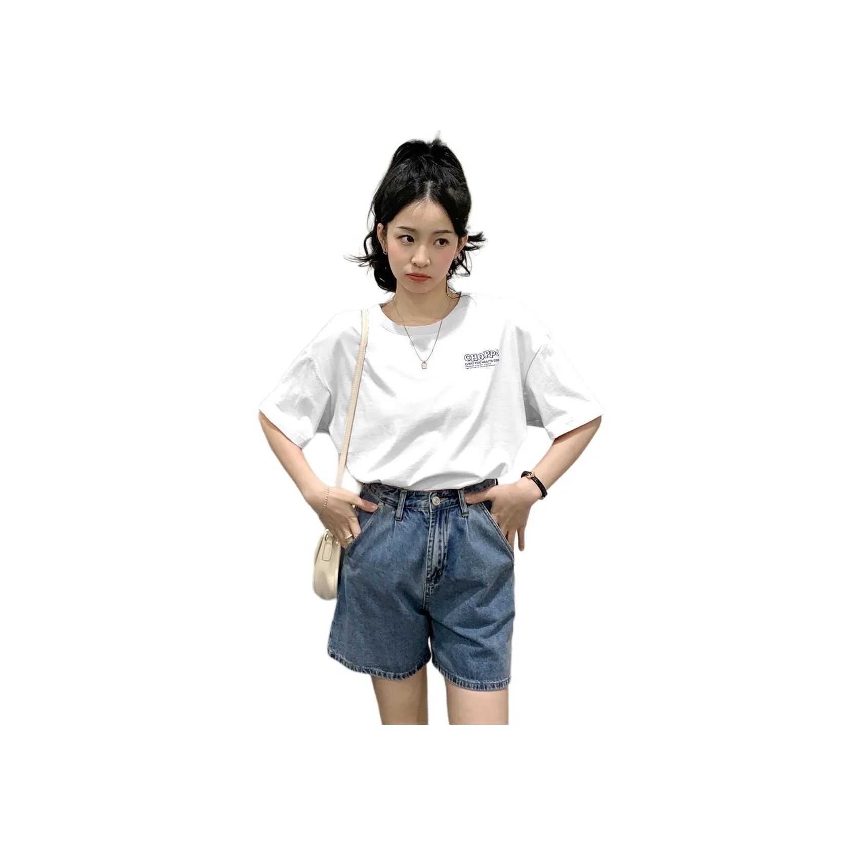 Tonlion T Shirt Women's Raw White