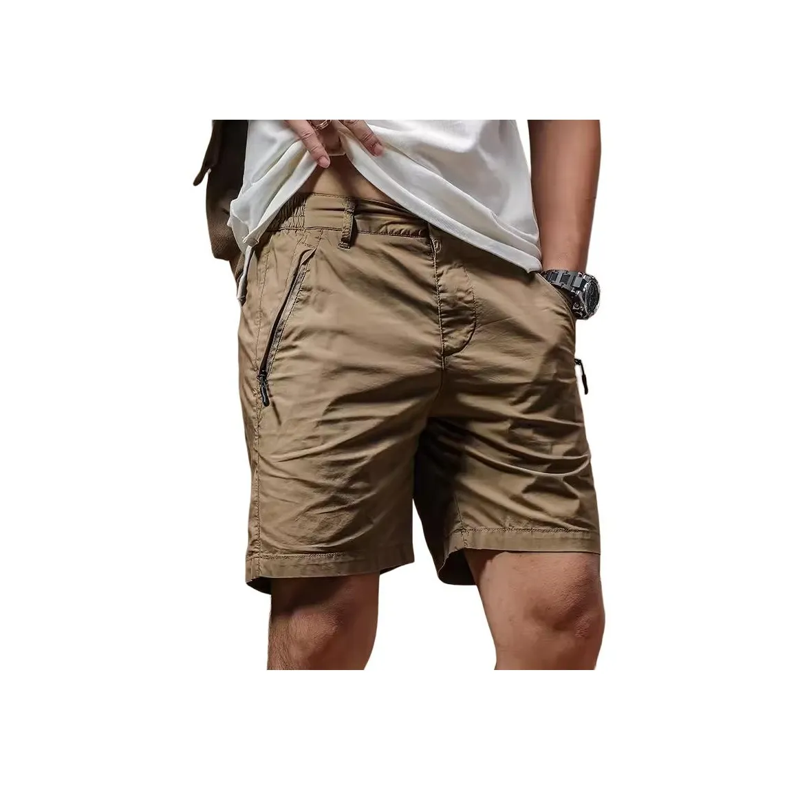 Seasonal Words Повседневные шорты Мужские Хаки
