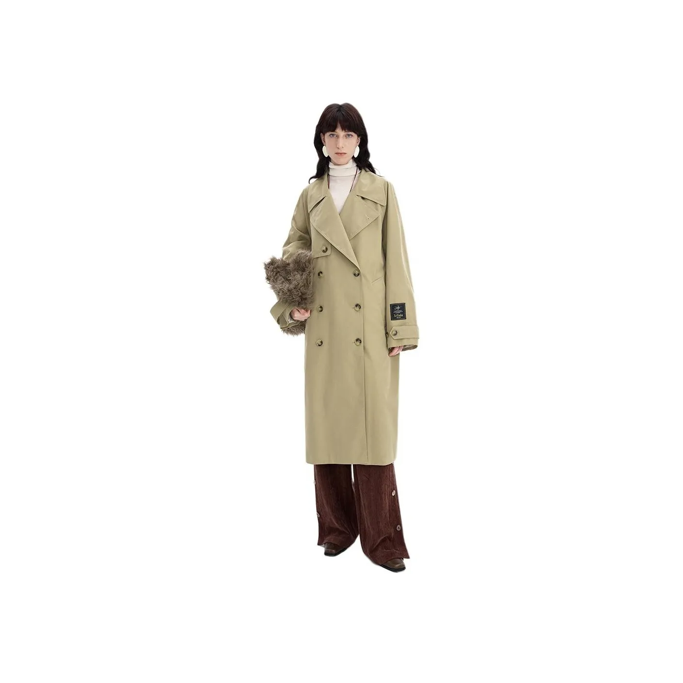 Self Who Trench Coat Women's Khaki
