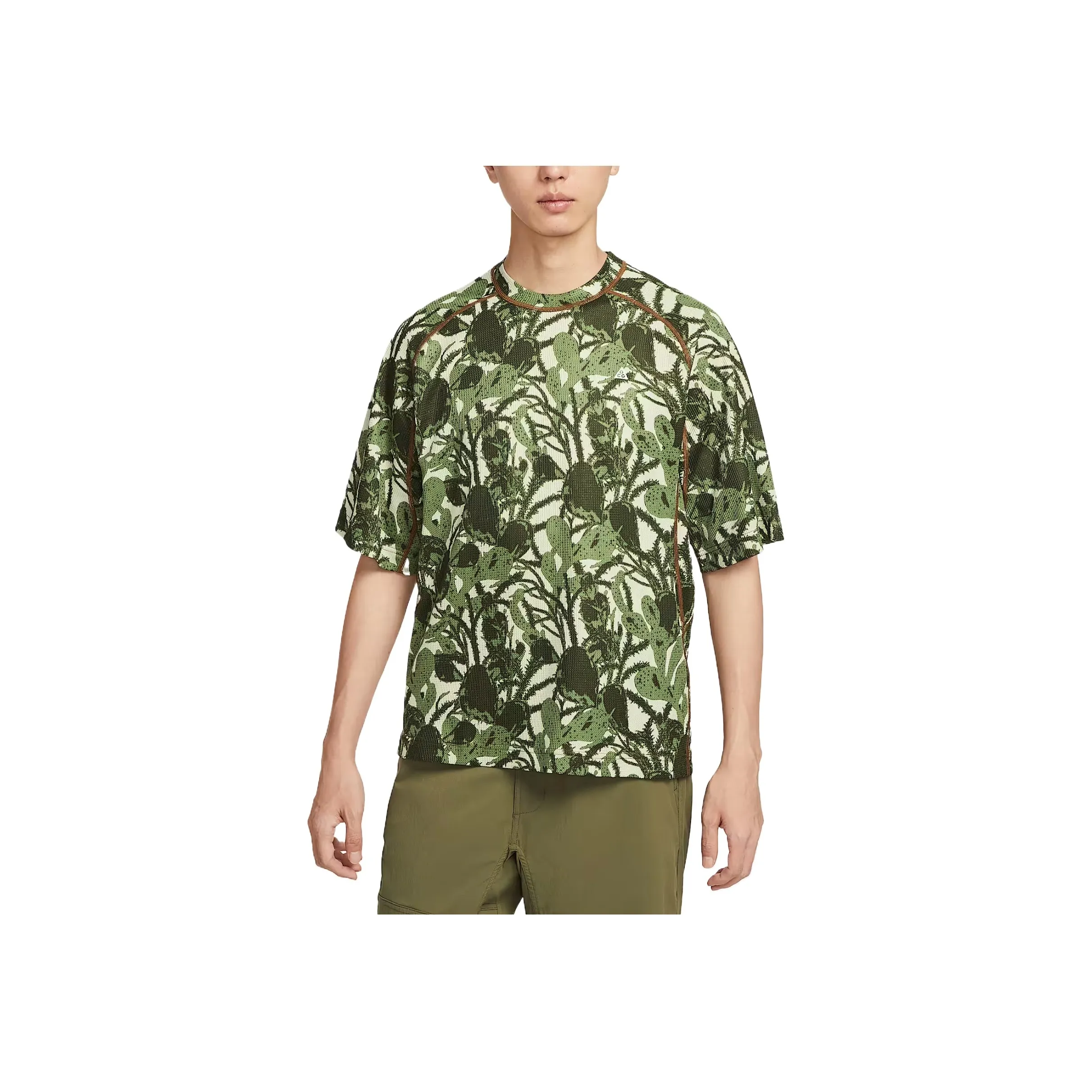 Nike Dri Fit ADV Светлый хаки/Хаки/Коричневый/белый Мужская футболка