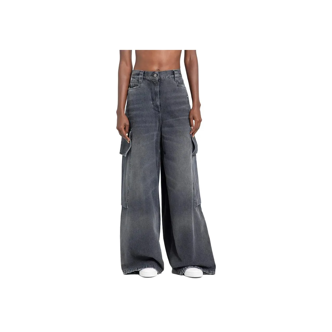 PALM ANGELS Low rise Wide leg Jeans