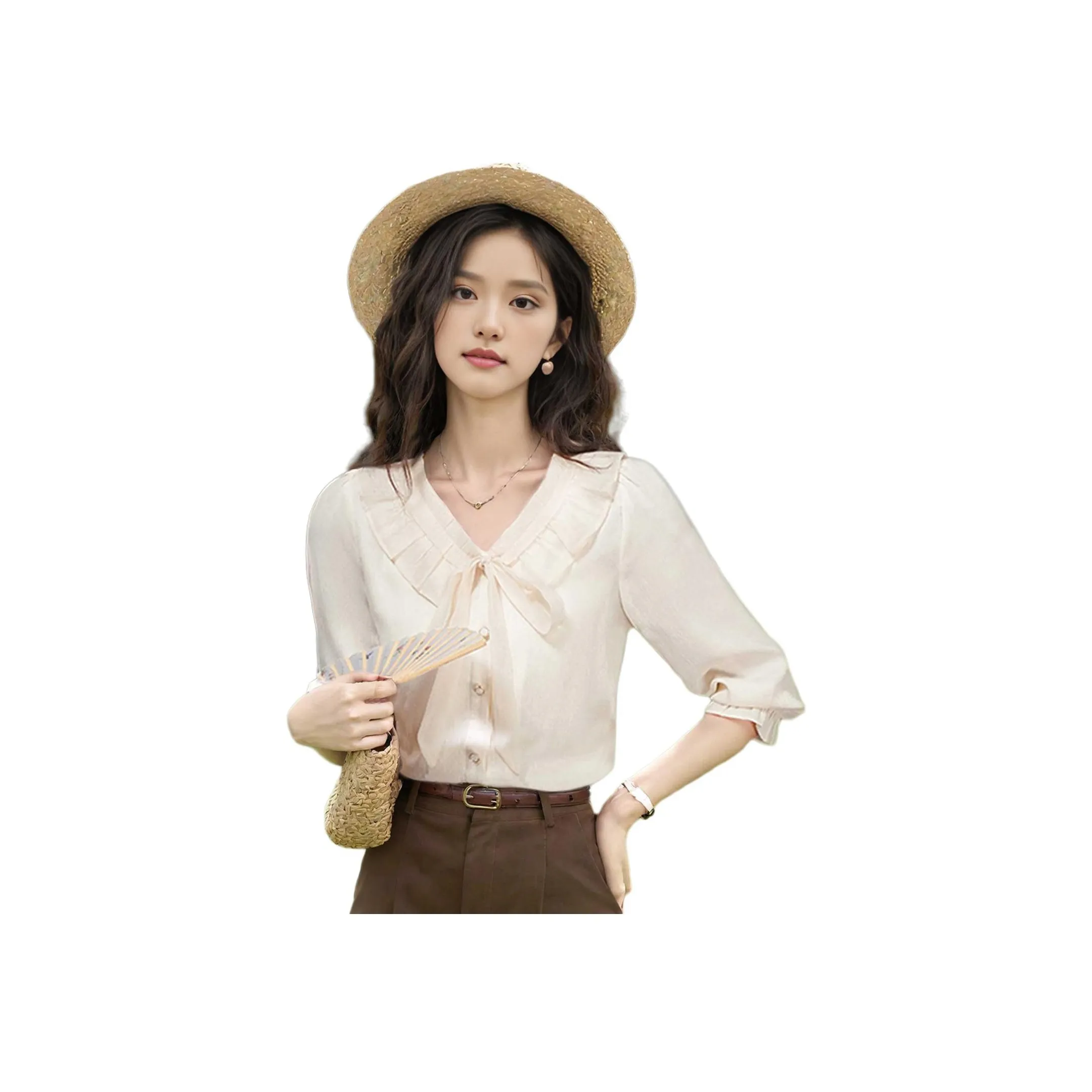 Wbwq Shirts Women's Apricot
