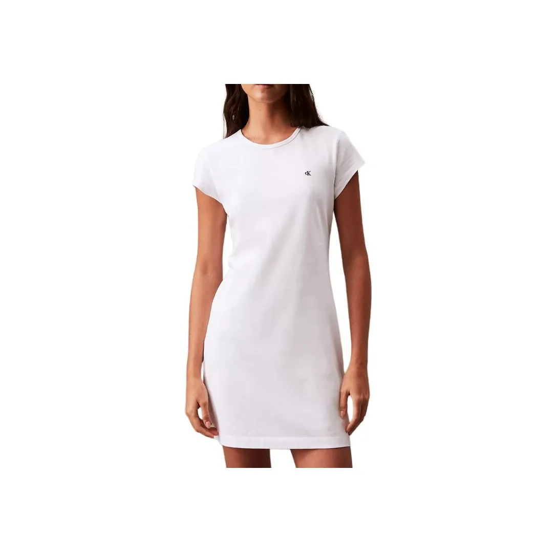 CALVIN KLEIN Short Sleeved Dress Women's Bright White