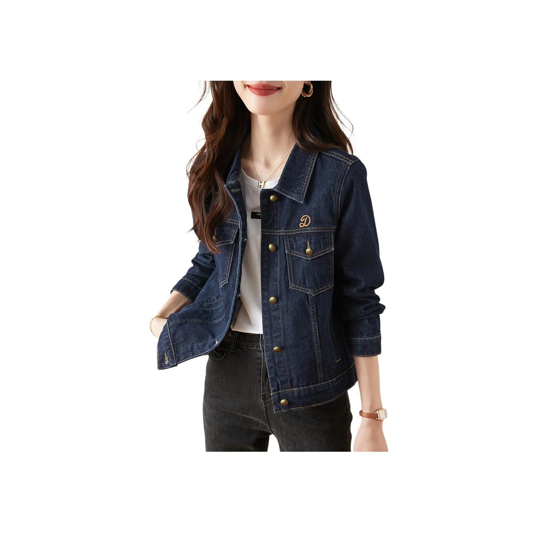 Mo Han Yi Mei Denim Куртка Женская Синяя