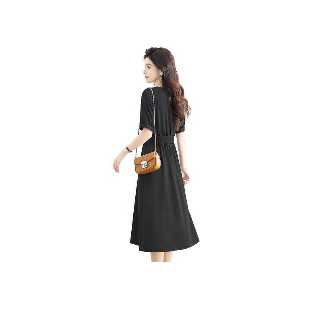 Cypress House Short Sleeved Dress Women's Black