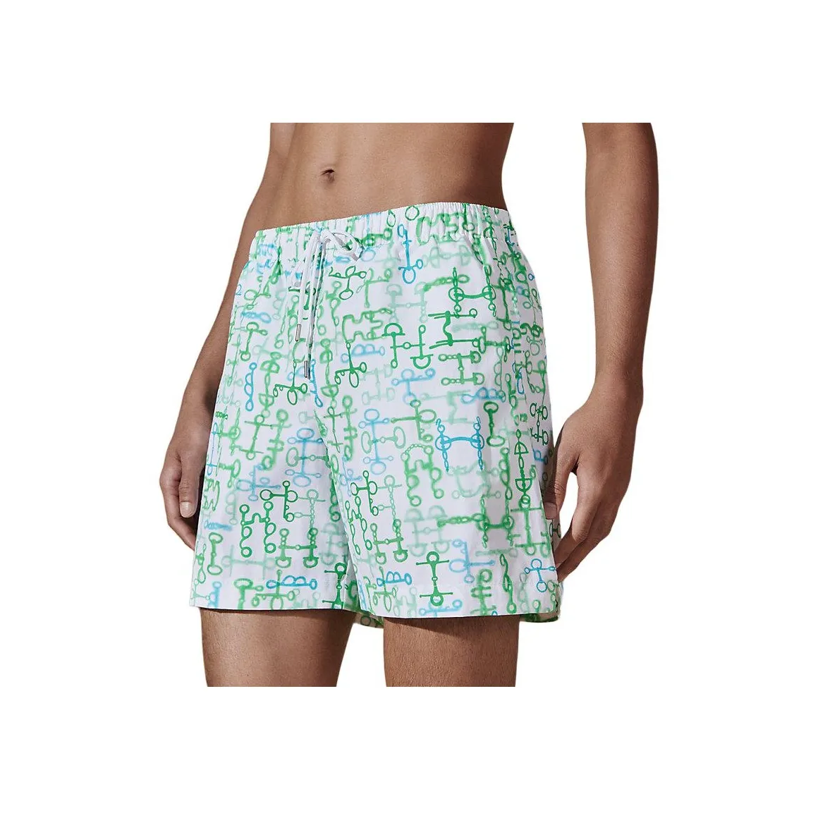 HERMES SS24 Casual Shorts Men's Lake Blue