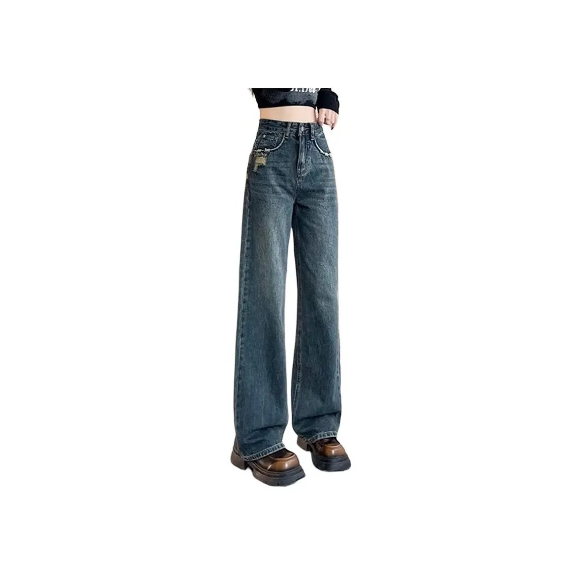 YEARNED Бетонно-серый Женские Джинсы