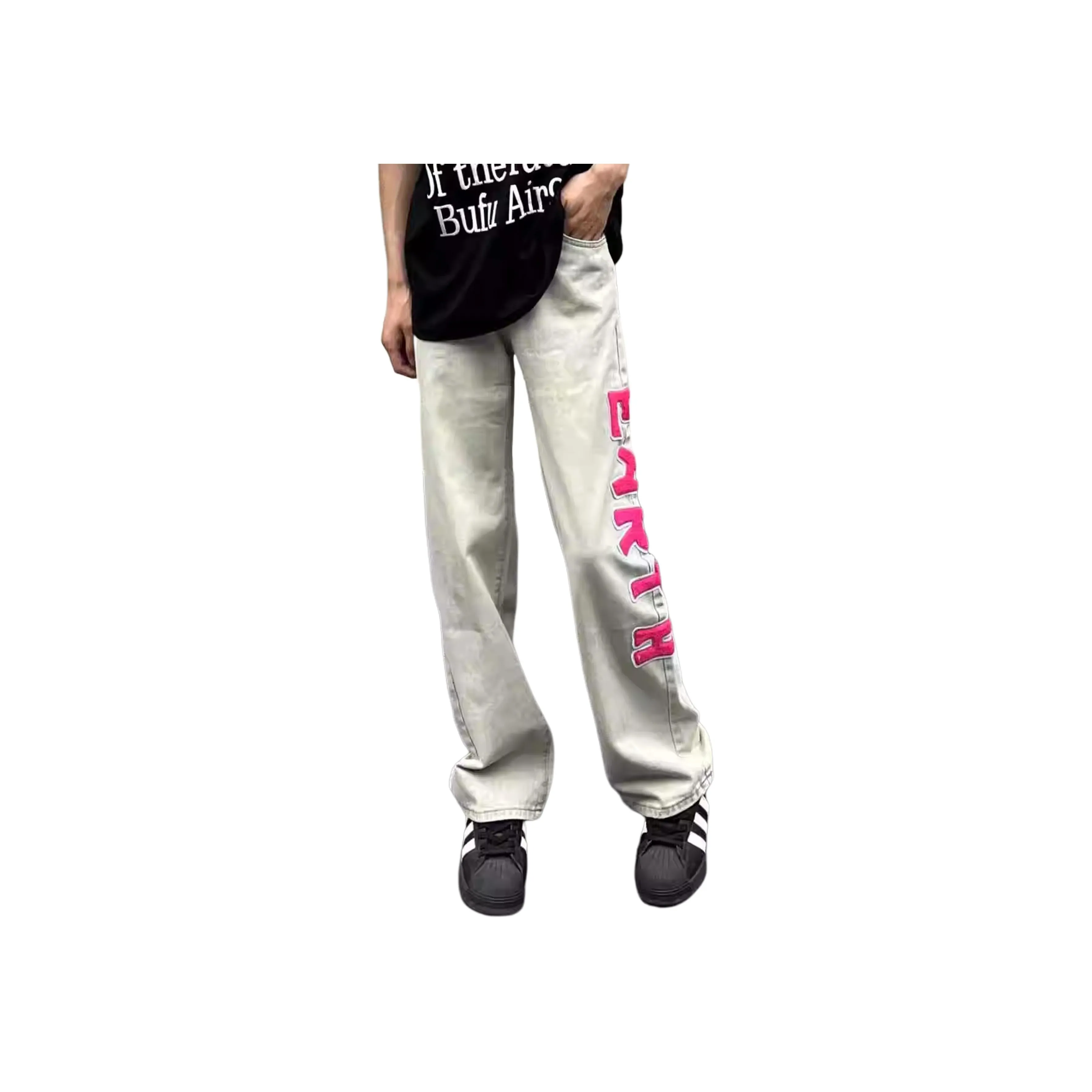 REXSHION Jeans Unisex Yellow Mud