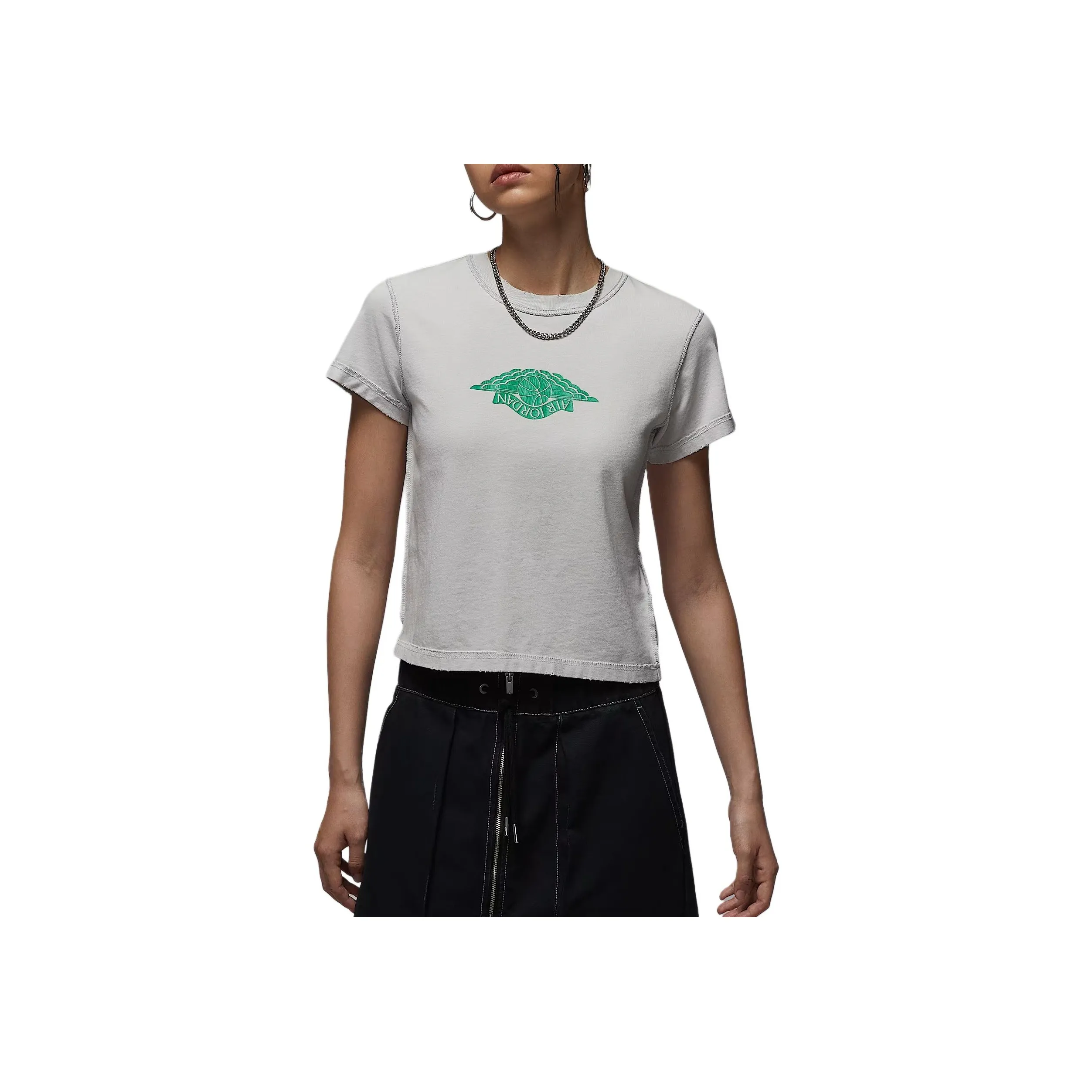 Jordan Air Светло-Серый Женские T-Рубашки