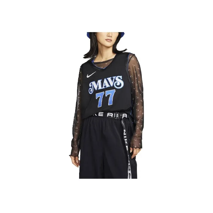 Nike Dri Fit Basketball Jersey AU Player Edition 2023/24 Dallas Mavericks, Dallas Mavericks Size 77 Unisex Black