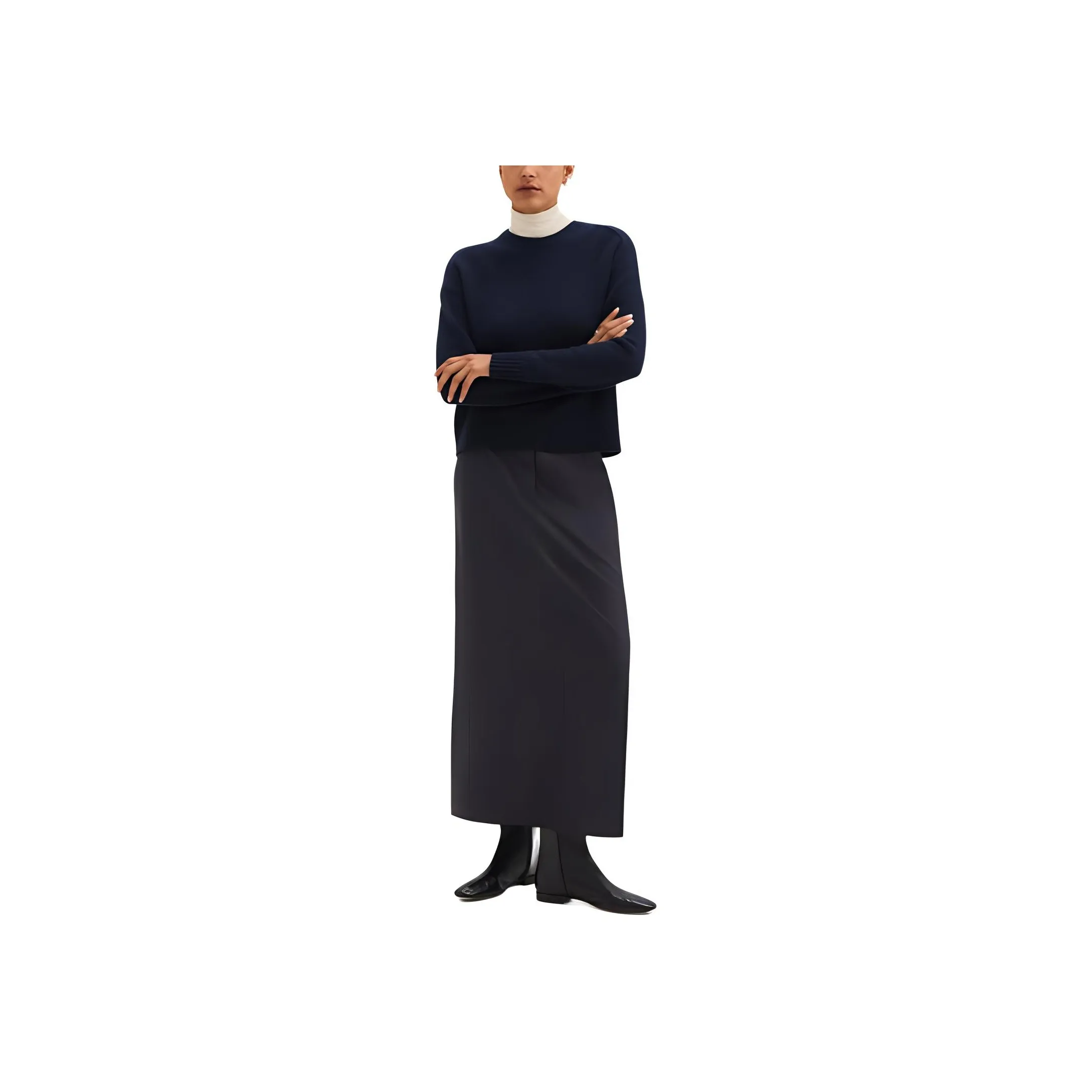 THEORY Stretch Flannel Maxi Skirt