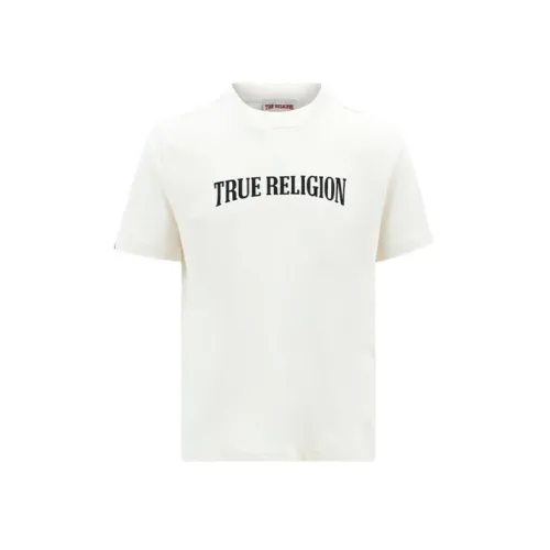 True Religion Бежево-желтая унисекс футболка