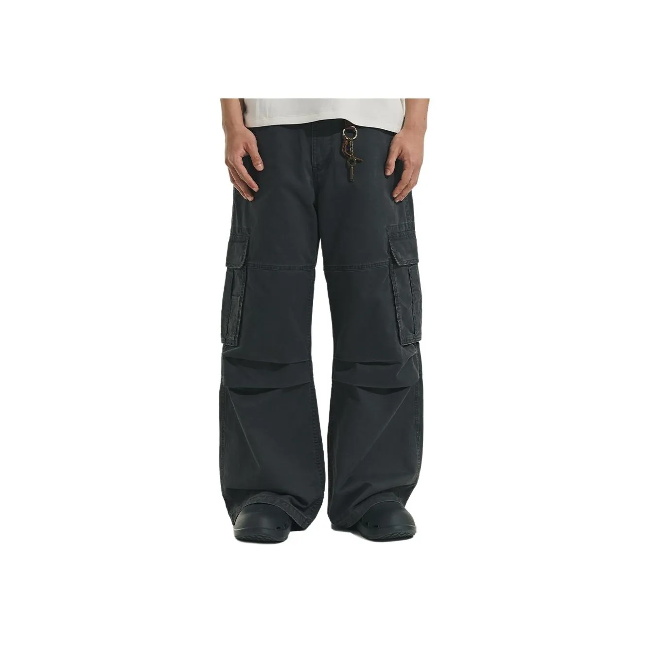 NOFAITH Черно-серые Унисекс Брюки с карманами