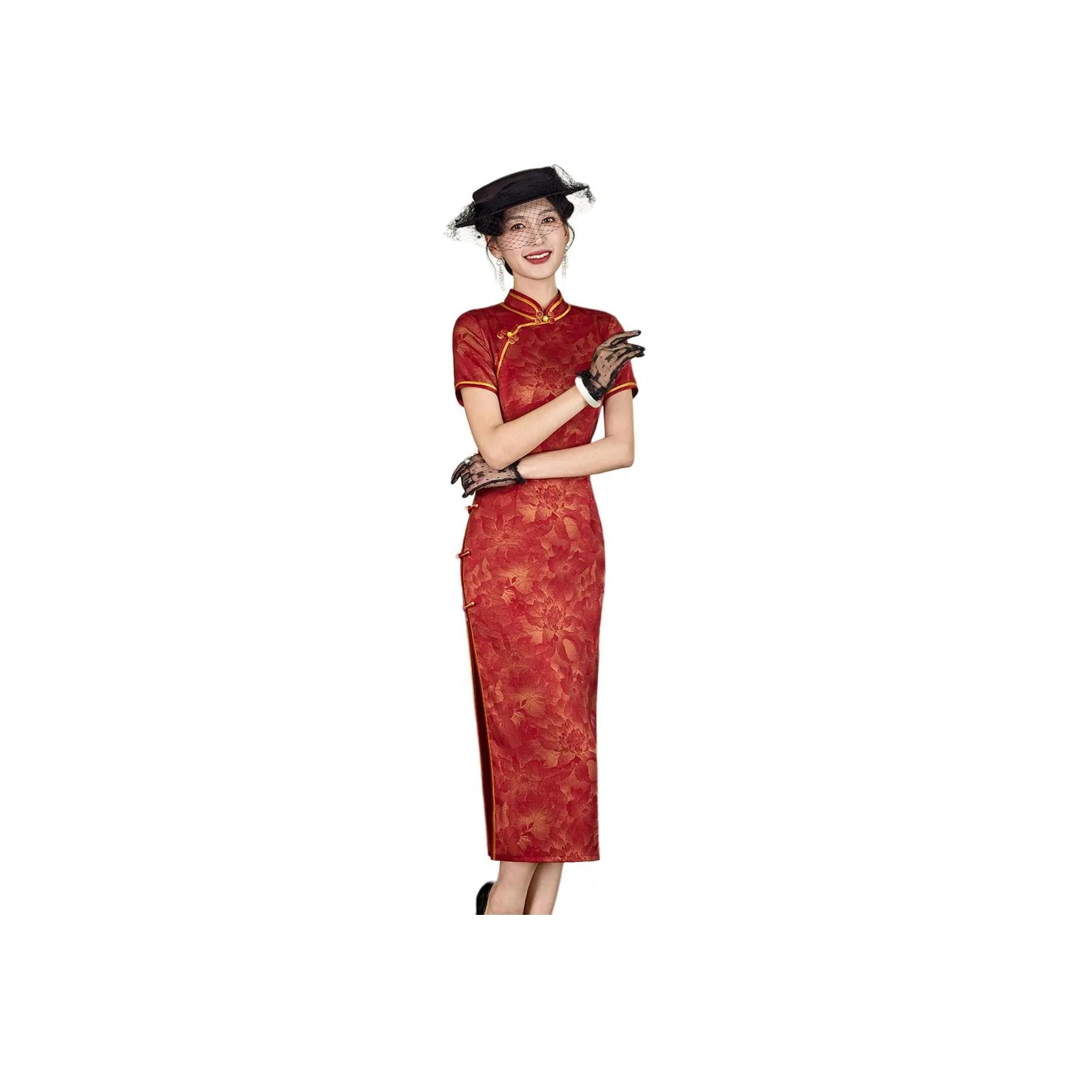 ENEESSI Spring Summer Release Cheongsam Women's Red