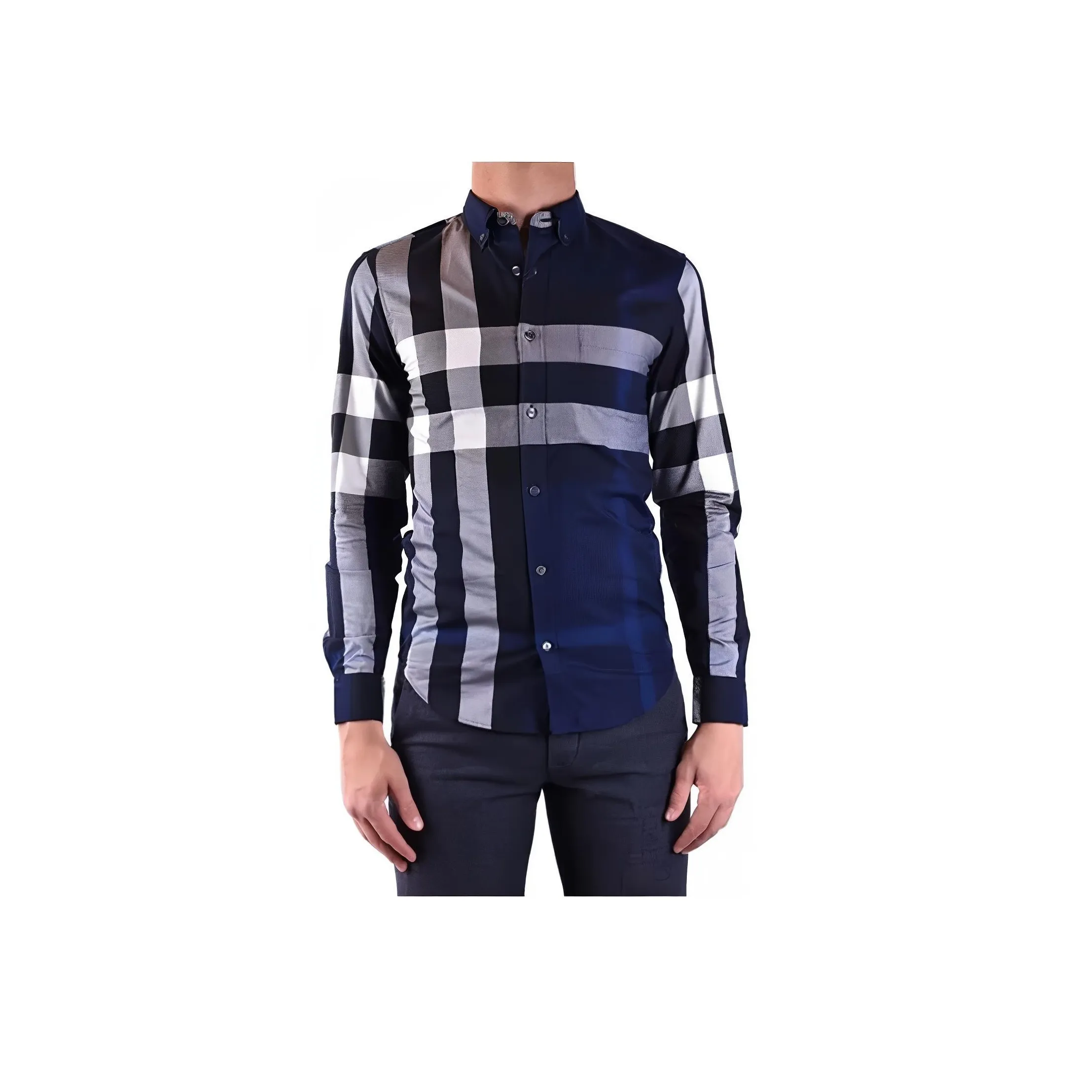 Burberry Shirts Men's Blue