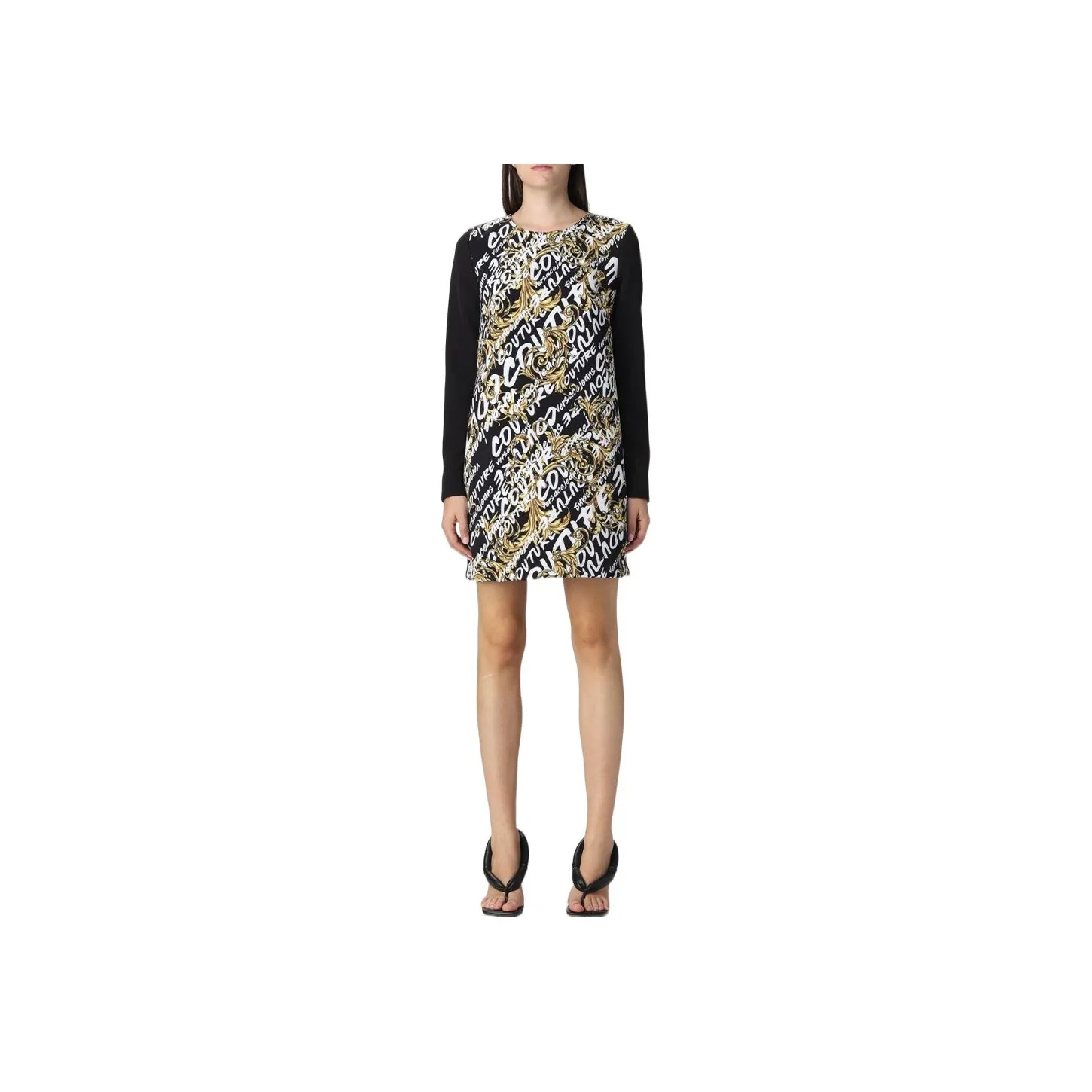 VERSACE JEANS FW22 Long Sleeved Dresses Women's Black
