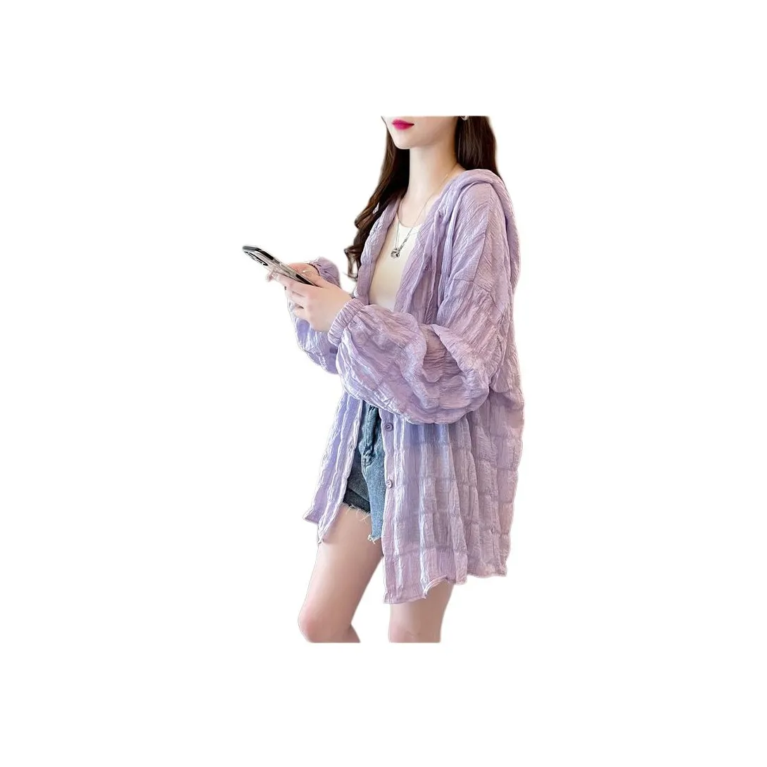 Juden Choi Одежда с защитой от солнца Женская Фиолетовая