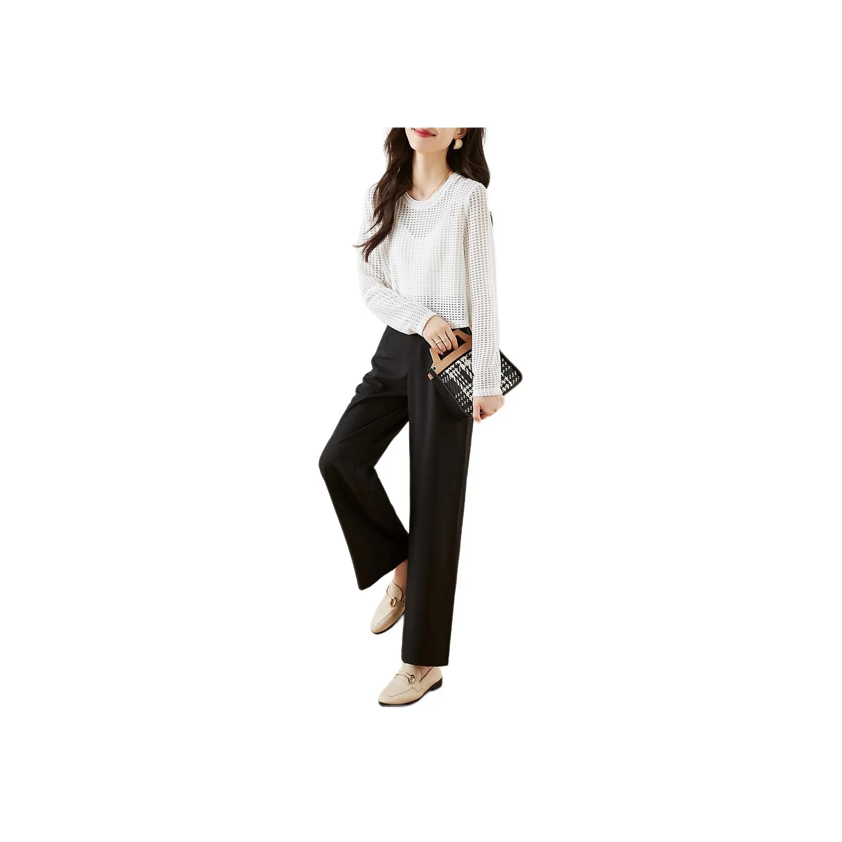 Mo Han Yi Mei Casual Suit Women's White/Black