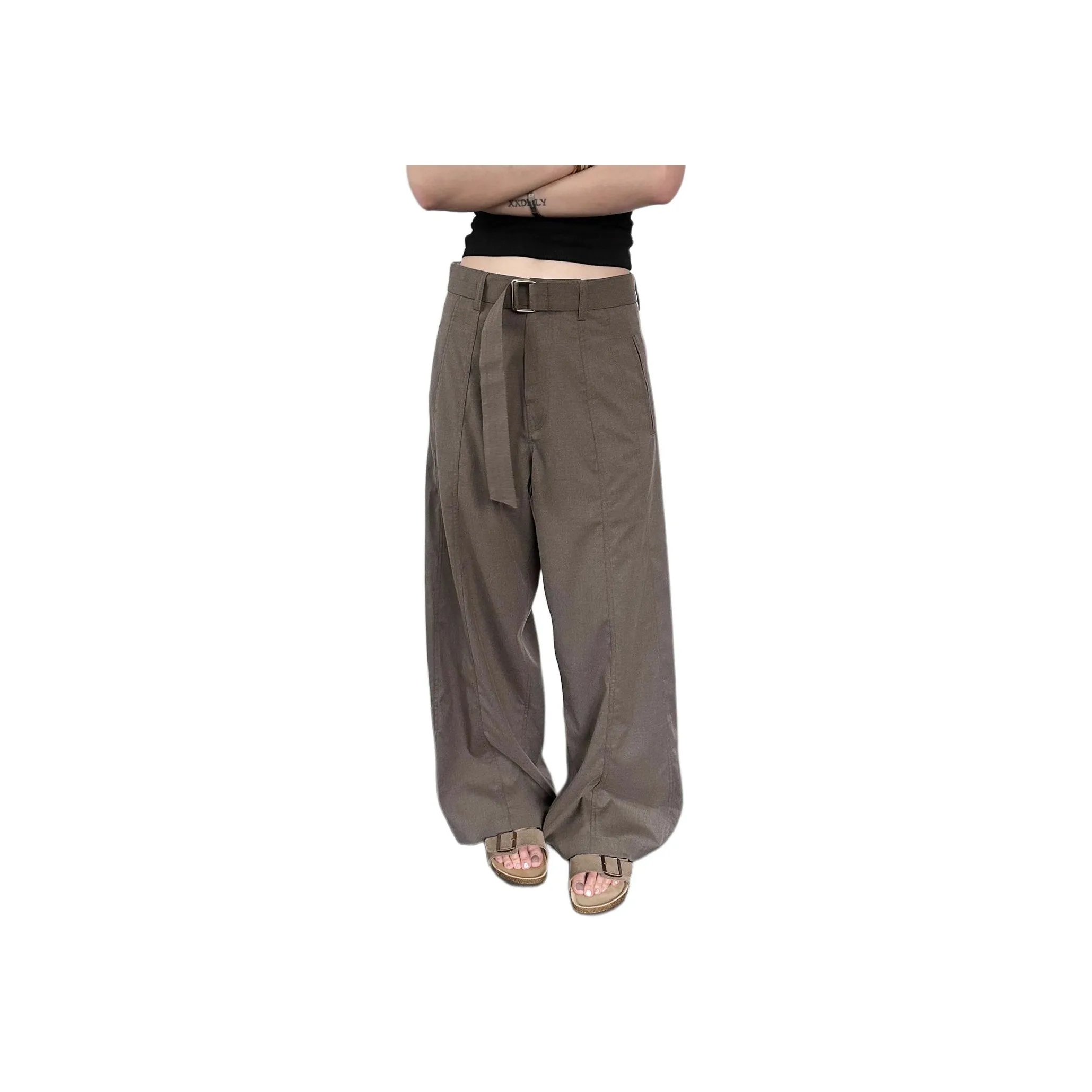 MUCCHIC Коричневый Женские брюки для костюма