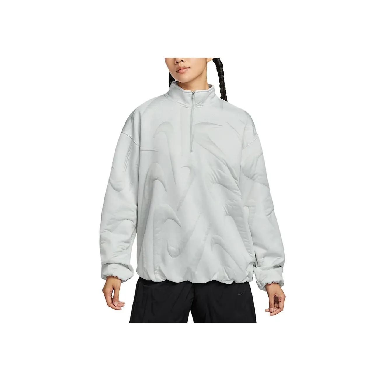 Nike Sportswear Sweatshirt Women's Adjustable Birch Color/Light Silver Gray