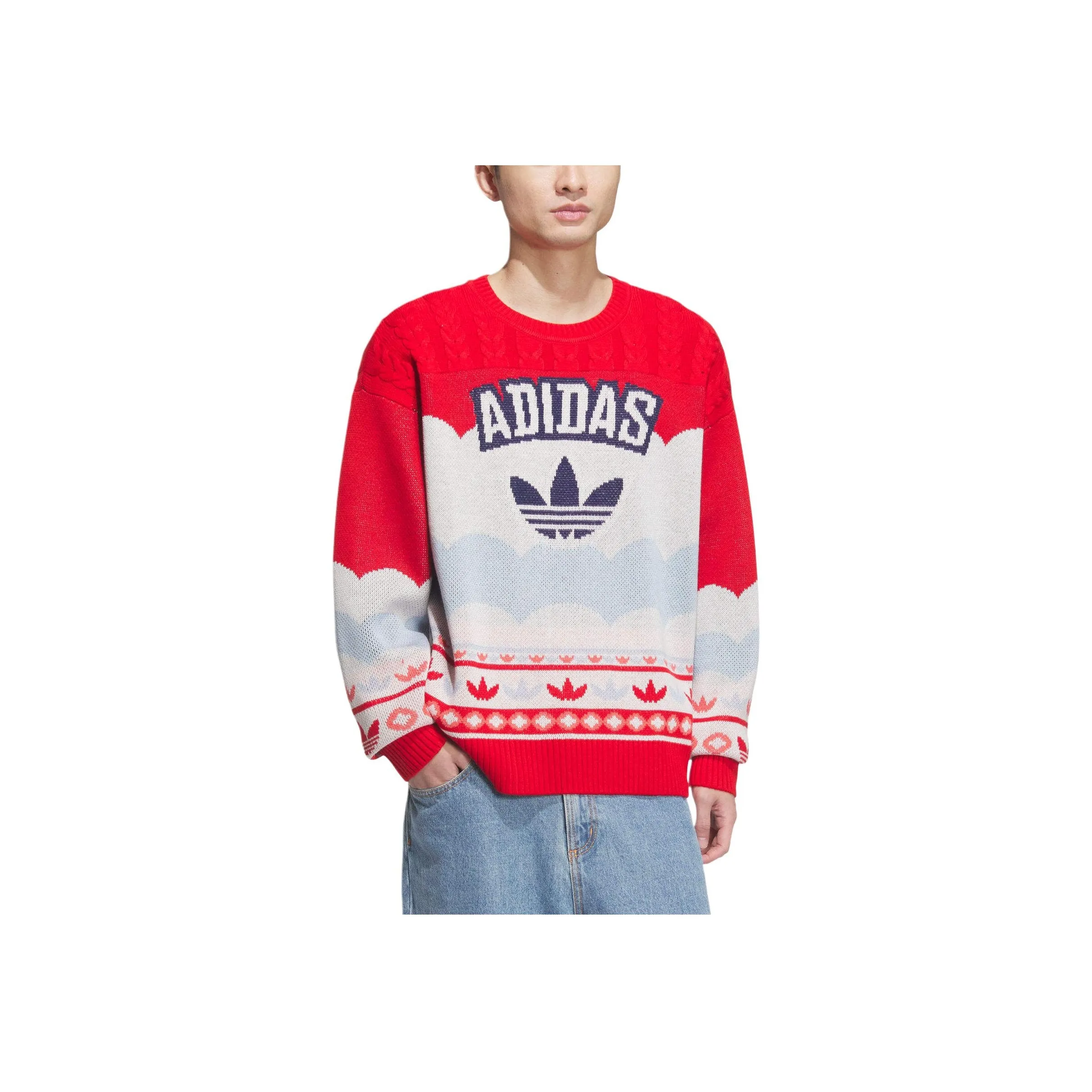 Adidas Originals FW24 Sweater Unisex Red White