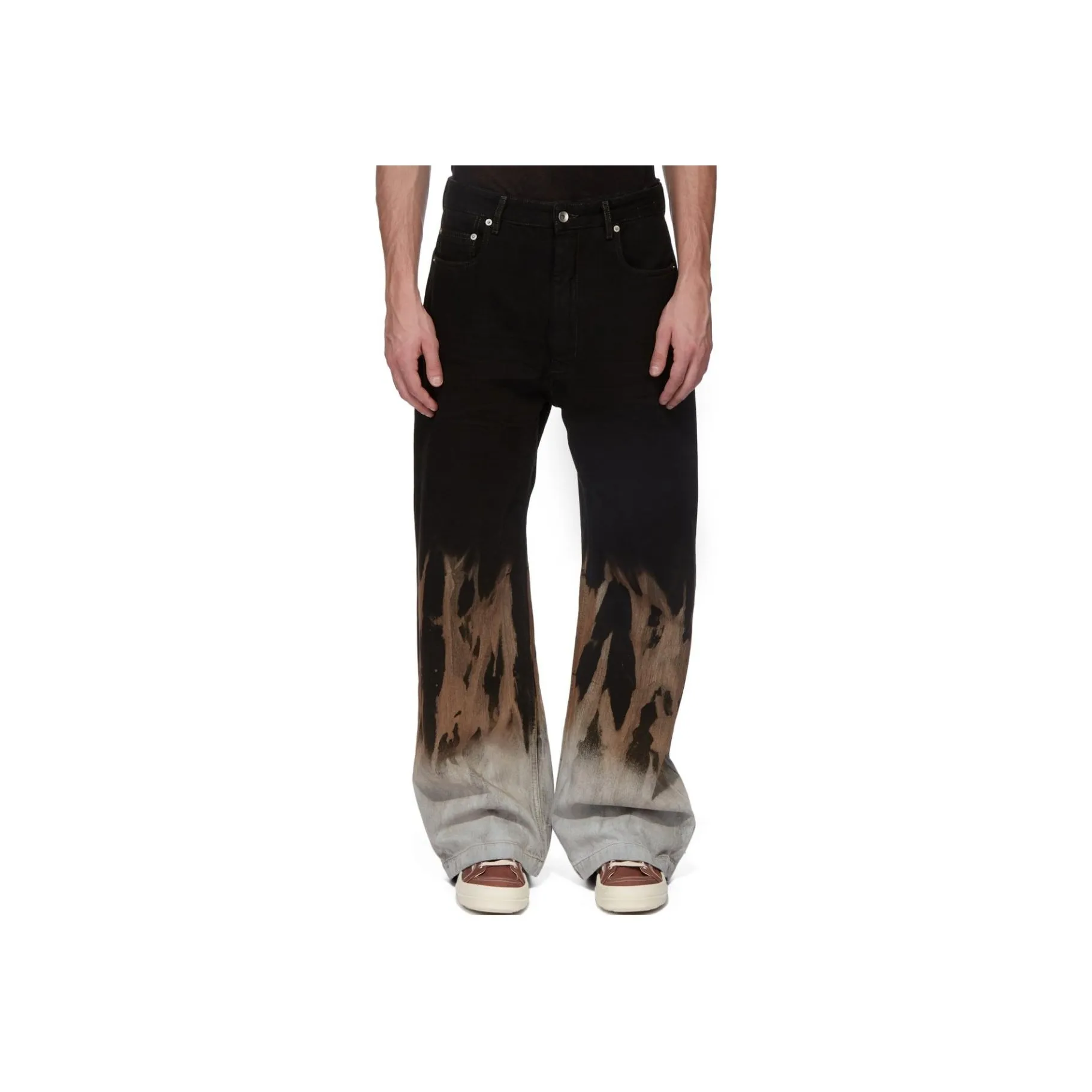 Rick Owens DRKSHDW Geth Tie Dyed Wide Leg Jeans
