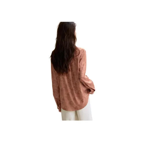 Mo Han Yi Mei Кораллово-розовые Женские Рубашки