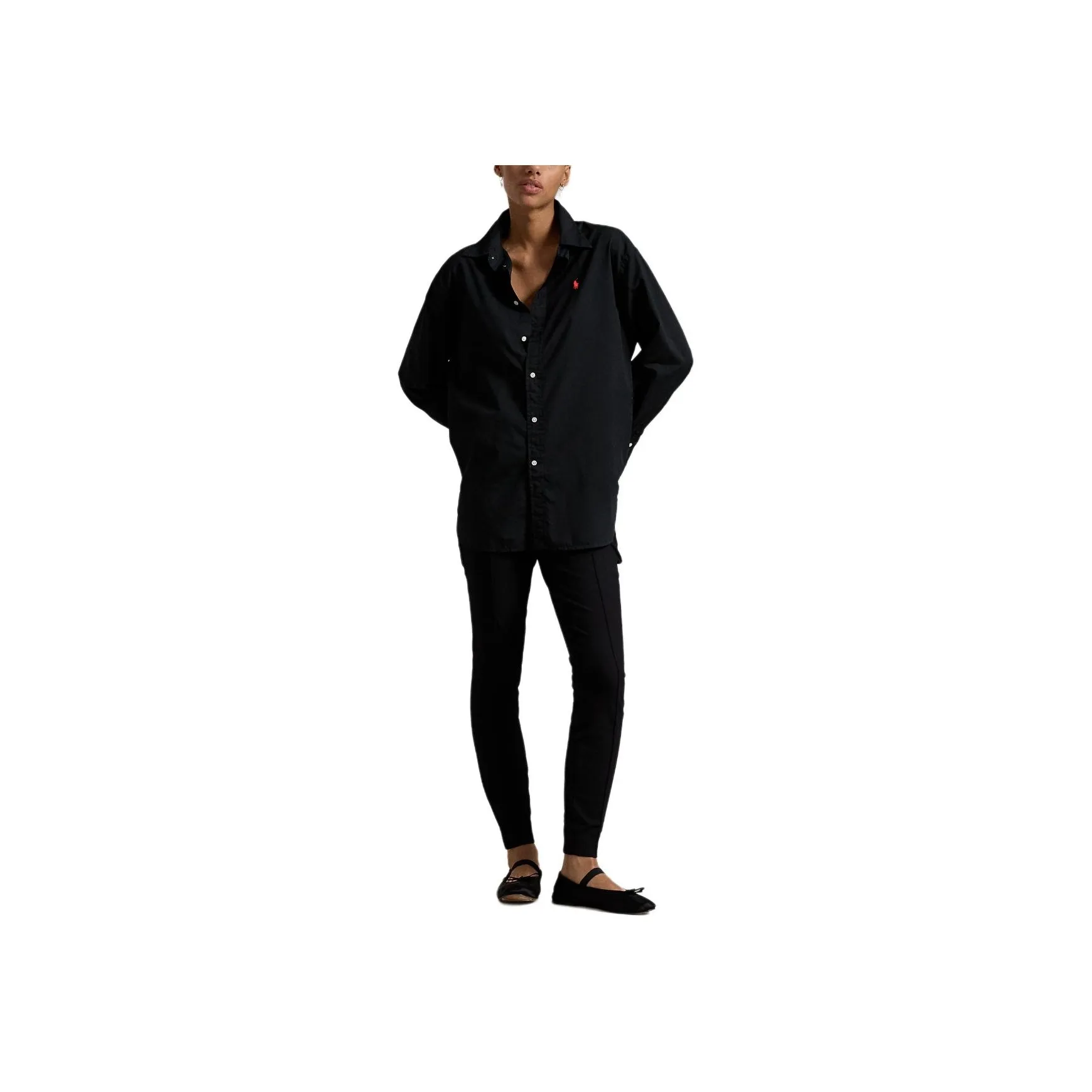 Polo Ralph Lauren Large Size Shirt Women's Black
