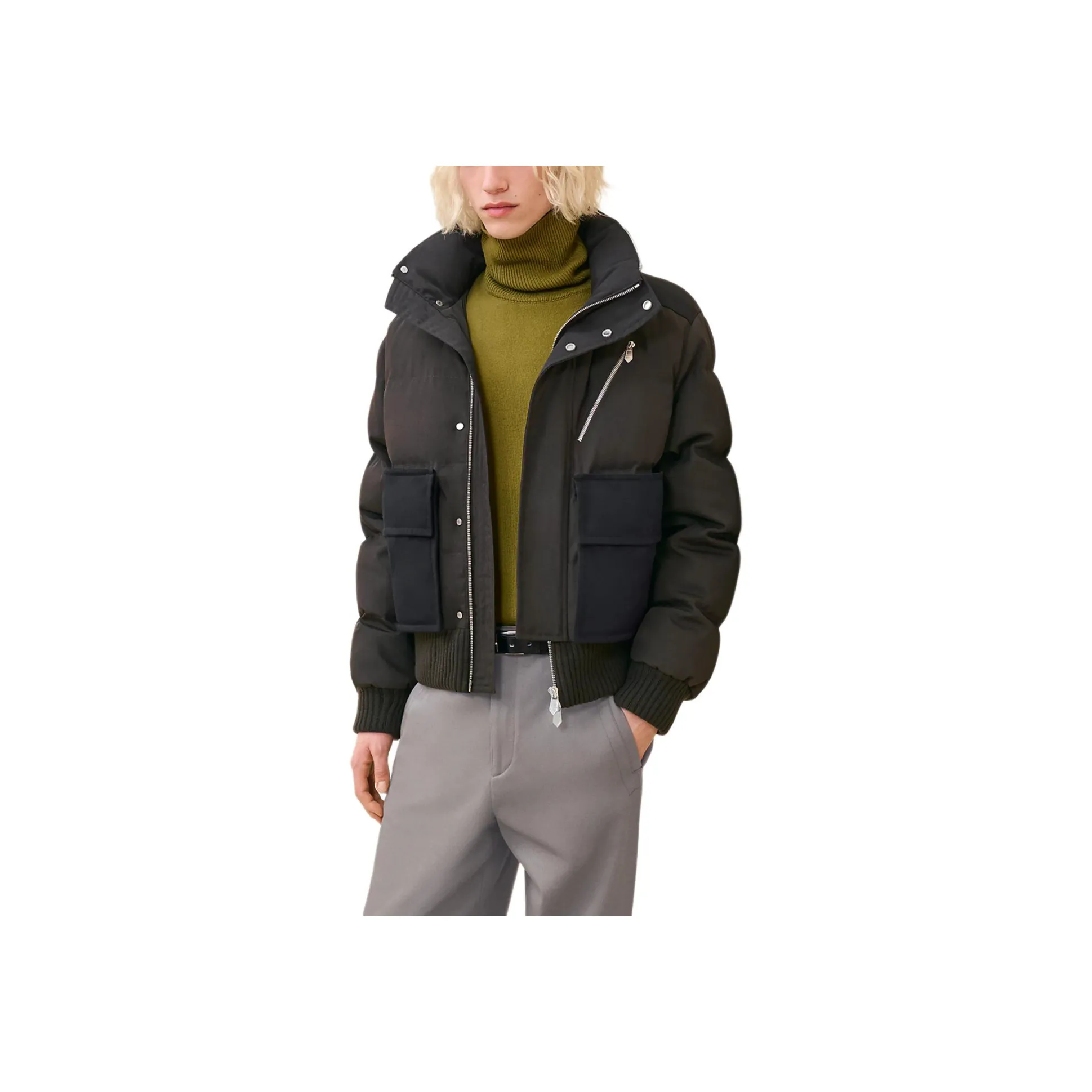 HERMES FW24 Jackets Coats Men's Black